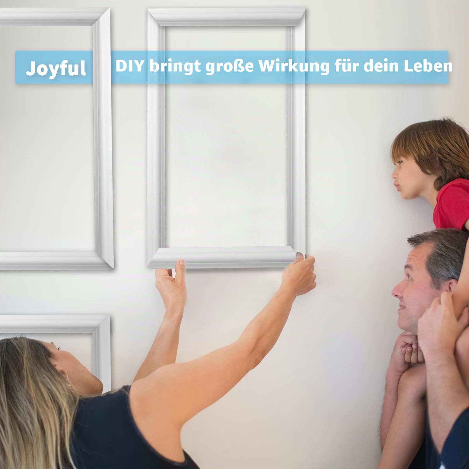 Art3d Vorgeschnittenes Wandform-Set, 6-teilig, fertig zum Zusammenbauen, für Innenwanddekoration, Wohnzimmer, Schlafzimmer, Akzentwand – installiert mit Klebstoff, 3 oben, 3 unten, 6 Stück